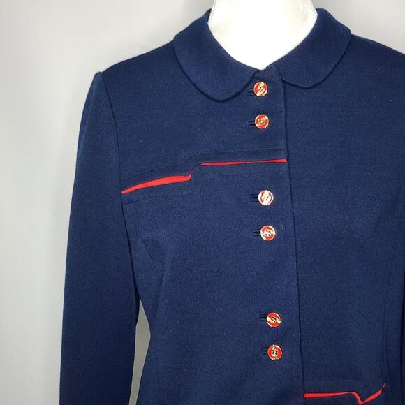 Vintage Blue Button Up Jacket - Picture 2 of 6